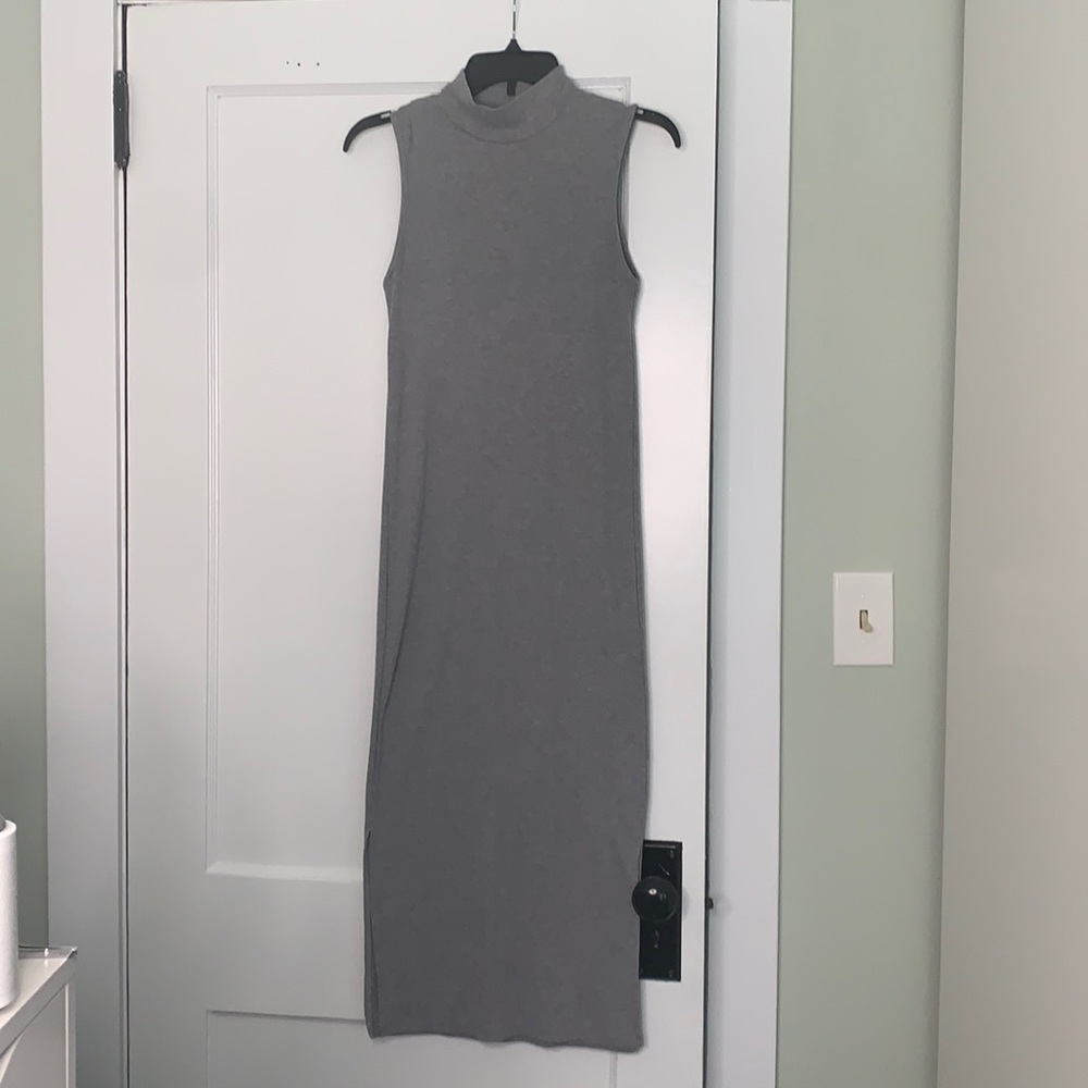 Gray turtle neck dress